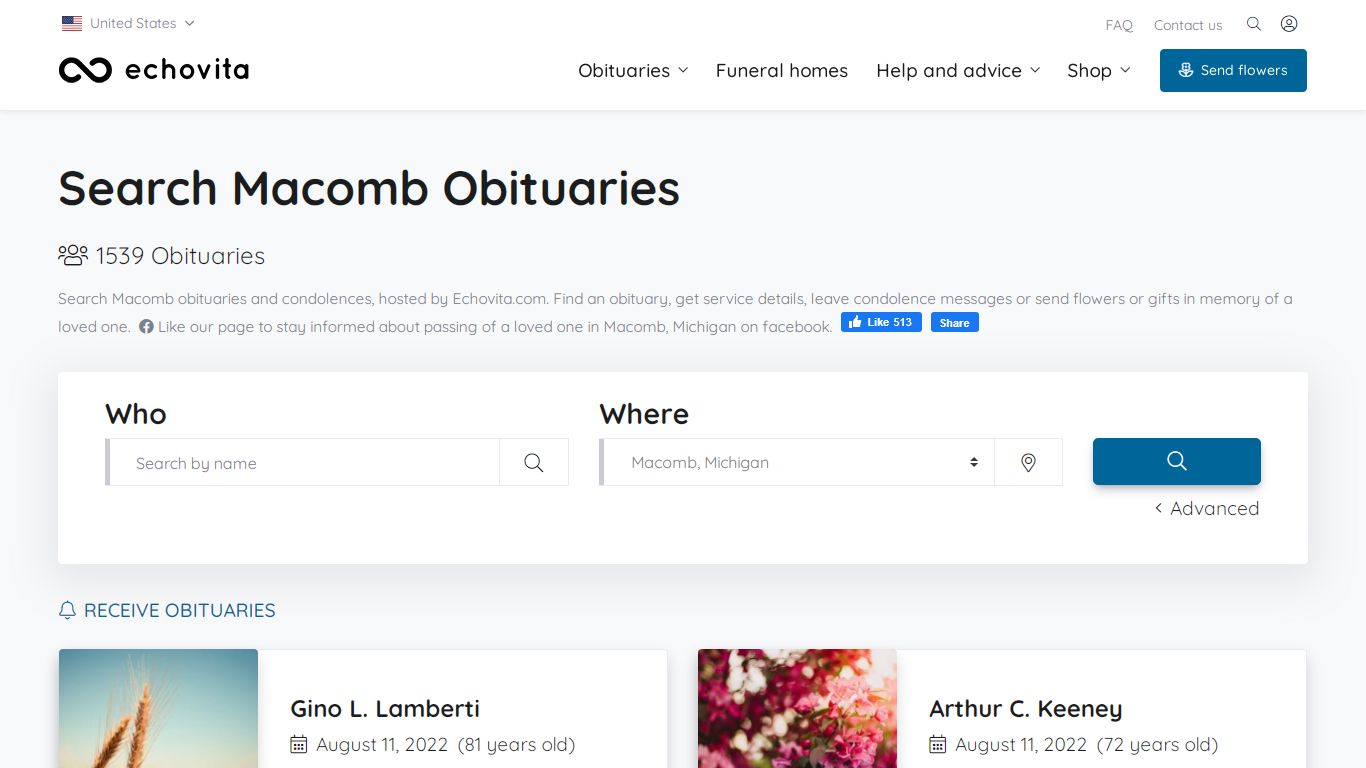 Macomb Obituaries - Latest Obituaries in Macomb MI